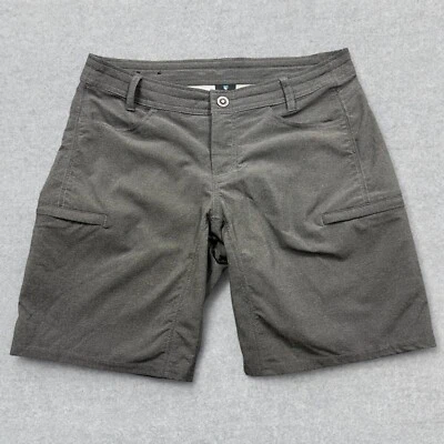 Pantalones Cortos Kuhl Anfib Para Mujer 8 Gris Carga Elastizados Senderismo Aire Libre Informal Naturaleza Foto 1 de 4