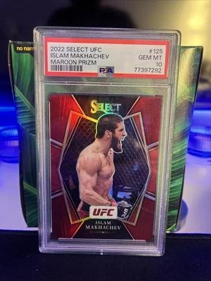 2022 Panini Select UFC: Islam Makhachev Maroon /125 PSA 10 GEM MINT! - Image 1 of 2