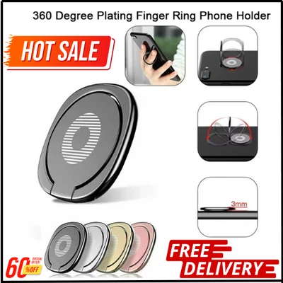 Phone Ring Holder Finger Grip 360° Rotate Stand Mount for Mobile Phones. - Image 1 of 4
