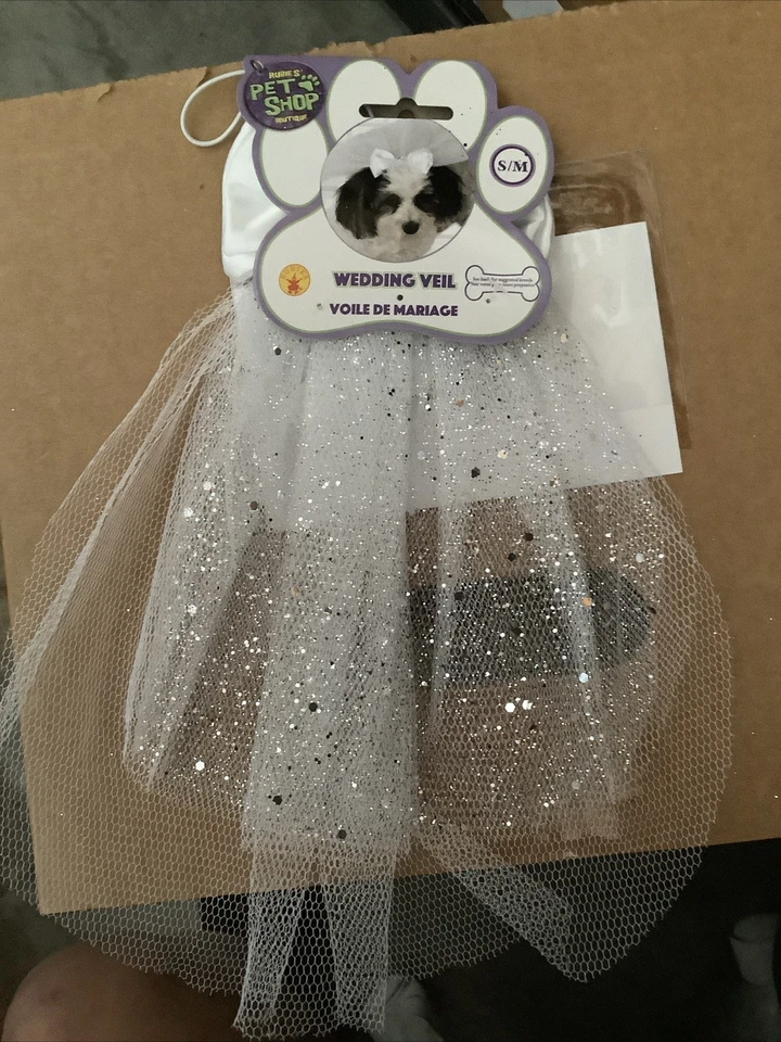 Velo de Boda Novia Blanco Elegante Vestir Halloween Mascota Perro Gato Disfraz Accesorio Foto 1 de 1