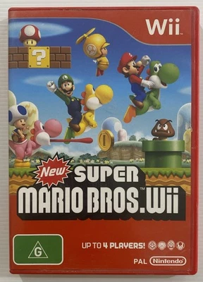 New Super Mario Bros. Wii (Nintendo Wii, 2009) - Complete With Manual - image 1 of 3