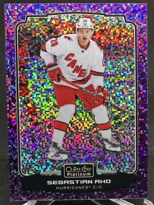 Sebastian Aho 2022-23 O-Pee-Chee Platinum Violet Pixels /299 #14 - Image 1 of 2