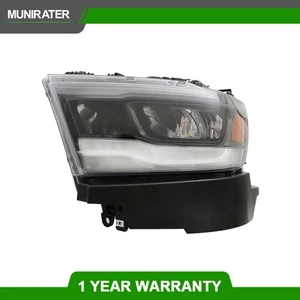 Headlight Assembly Black LED w/DRL Fit For Dodge RAM 1500 2019-2023 Left/Driver - Picture 1 of 12
