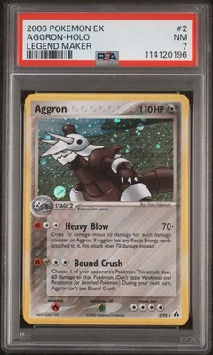 Aggron Holo Pokemon EX Legend Maker PSA 7 2006 - Image 1 of 2
