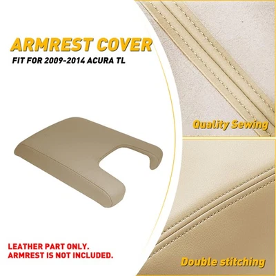 Tapa de consola de cuero reposabrazos cubierta recubrimiento accesorios negro para Acura TL 2009-2014 Foto 1 de 4