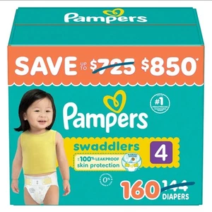 Pannolini Pampers Swaddlers, taglia 4 (22-37 libbre), numero 160 - NUOVO - Foto 1 di 1