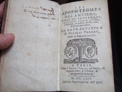 Lot Livres anciens , 1664, EO, RARE, 1 Volume, 2 tomes en 1, complet - Photo 1/4
