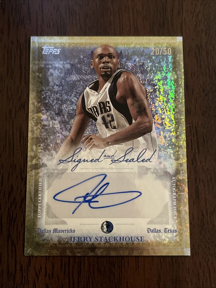 杰里·斯塔克豪斯签名 TOPPS 2025 26 篮球金/50 签名未拆封 SSP — 第 1/2 张图片