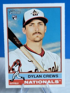 2025 Topps Heritage Dylan Crews Rookie Card #247 MLB Washington Nationals - Picture 1 of 6