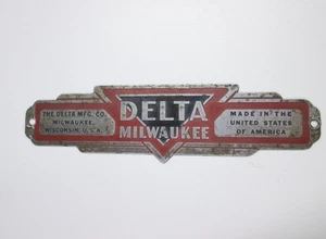 Vintage Delta Milwaukee Name Plate Badge 24" Scroll Saw - Picture 1 of 4