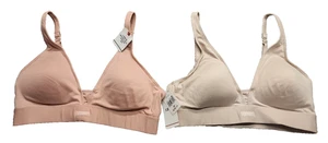New Set of 2 Izod Bras Womens Medium Comfort Soft Wireless Brushed Micro Wirefre - Picture 1 of 14