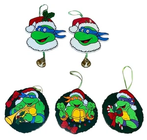 Teenage Mutant Ninja Turtles 1990 Christmas Ornaments (5) By Mirage Studios TMNT - Picture 1 of 8