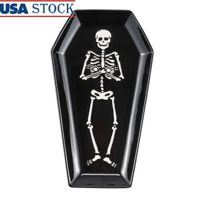 Bandeja para servir en forma de ataúd de Halloween loza bocadillos golosinas fiestas nueva Foto 1 de 4