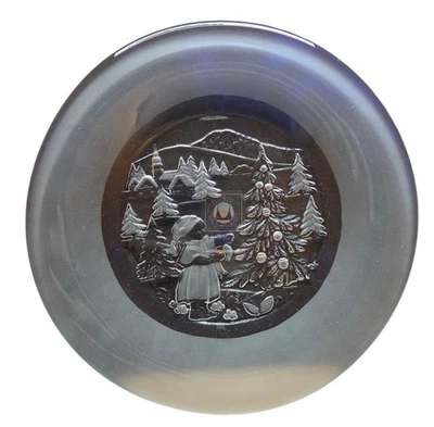 Walther ciotola vetro sette stelle 23 cm bambino Babbo Natale piatto vetro decorazione - Immagine 1 di 3