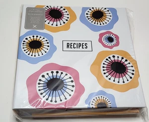New CR Gibson Bloom Recipe Binder Kit Book Organizer Pocket Dividers Card Sheets - Picture 1 of 8