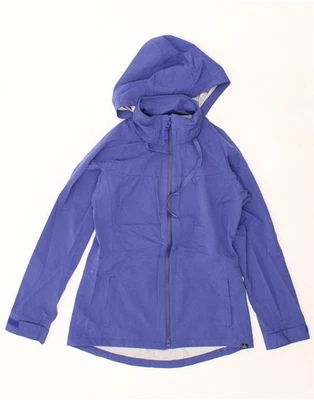 Chaqueta de lluvia con capucha para mujer PRANA Reino Unido 14 azul medio nailon BN11 Foto 1 de 4