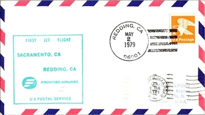 Frontier Airlines Primer Vuelo Redding California - Sacramento - 1979 Foto 1 de 2