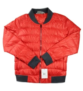 Giacca donna Athleta XL trapuntata puffer bomber zip piumino isolato rosso 165€ NUOVA - Foto 1 di 8