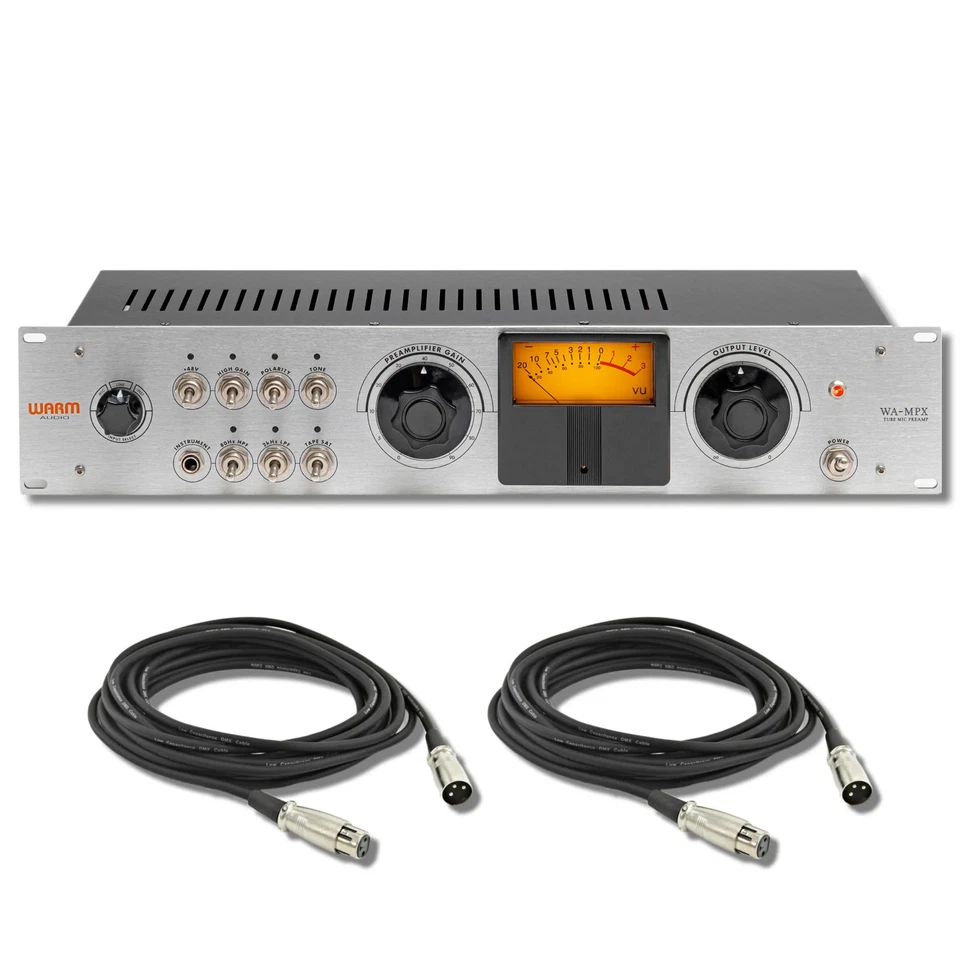 1-канальный ламповый микрофонный/линейный/инструментальный предусилитель Warm Audio WA-MPX с кабелями XLR - Изображение 1 из 4