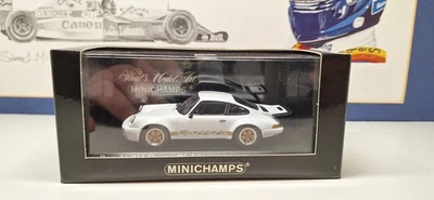 MINICHAMPS - 1974 PORSCHE 911 CARRERA RSR 3.0 - WHITE - 1/43 SCALE MODEL CAR - Image 1 of 4