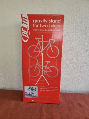 Delta Cycle Two Bike Gravity Pole Stand Garage, 2 Bike Storage Rack, No Drilling - Image 1 of 4