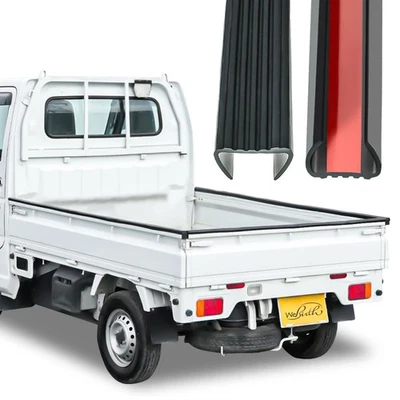 Bed Rail Protector Side Tail Set 3pc Gate Guard Rubber Kei Mini Truck Acty Carry - Image 1 of 4