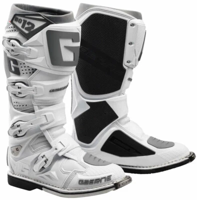 Botas todoterreno Gaerne SG12 para hombre MX blancas/plateadas Foto 1 de 3