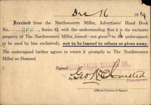 Minneapolis, MN Northwestern Miller Niagara Falls Mill Co. Postkarte Minnesota - Bild 1 von 2