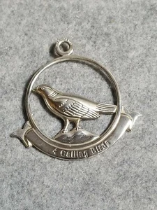 Plato de Plata Godinger 4 Pájaros Llamadores Adorno de Navidad de los 12 Días de Cristo - Imagen 1 de 2