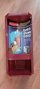 nos 1982 maroon red rubbermaid bath shower caddy mint with tag free shipping - Picture 1 of 1