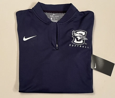 Nike Creighton Bluejays Womens Softball Dri-Fit 1/4 Zip Shirt Sz L NWT Cover