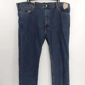 NWT Levi's 505 Regular Straight Leg Jeans Dark Stonewash Men's 44x30 - Picture 1 of 8