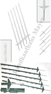 Weidezaunpfahl 105cm Grün o.Weiß Weidezaun Kunststoffpfähle Weidezaunpfähle - Bild 1 von 3