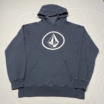 Vintage Volcom Hoodie Mens Medium Blue Gray Skateboarding Pullover Y2K Hipster - Image 1 of 4