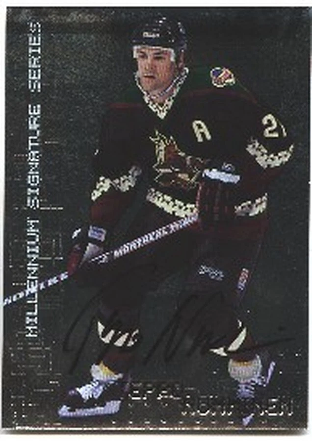 Teppo Numminen auto'd 1999-00 In The Game / Be A Player hockey card h1683 - Image 1 of 1