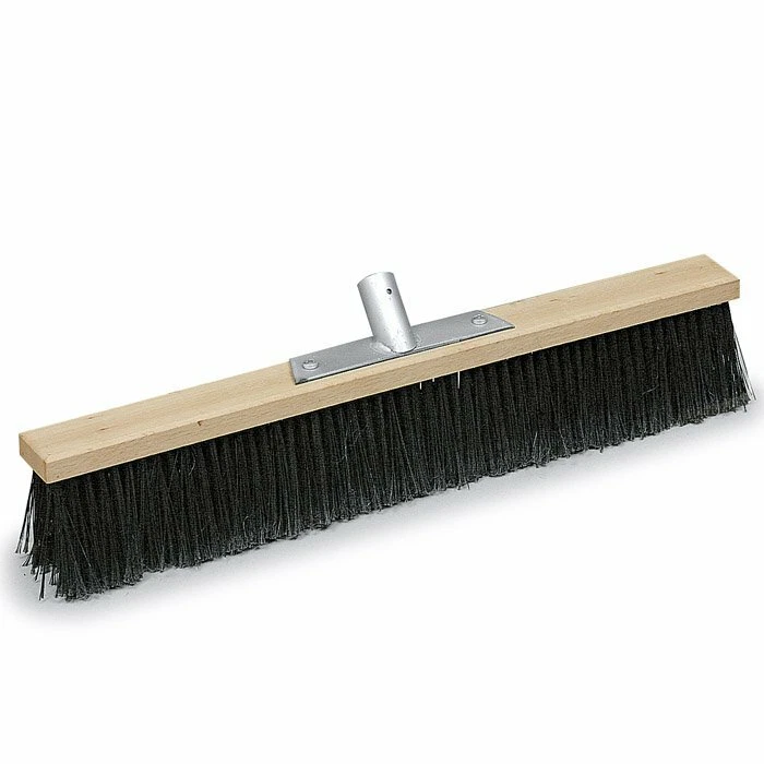 SCOPA INDUSTRIALE IN PVC CON ATTACCO A SPINTA SU ASSICELLA IN LEGNO CM 80 - Photo 1/1