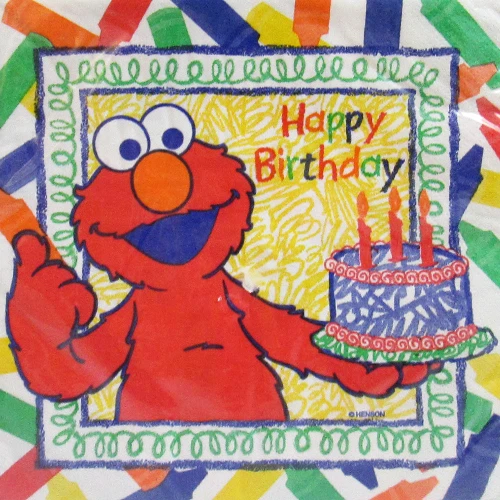 SESAME STREET Elmo's World LUNCH NAPKINS (16) ~ Birthday Party Supplies Dinner - Image 1 of 1