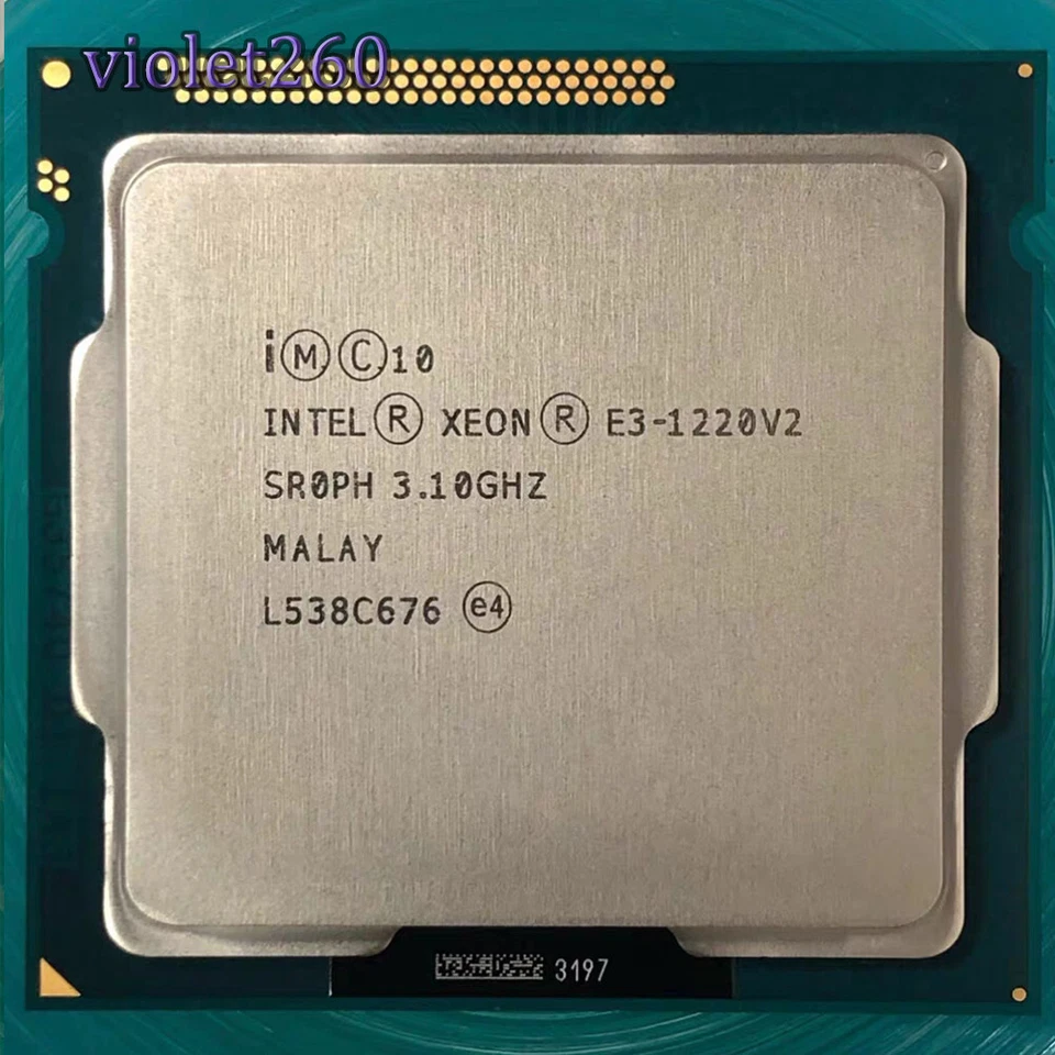 Intel Xeon E3-1220 V2 LGA 1155 CPU 3.10GHz SR0PH Quad Core Processor - Image 1 of 1