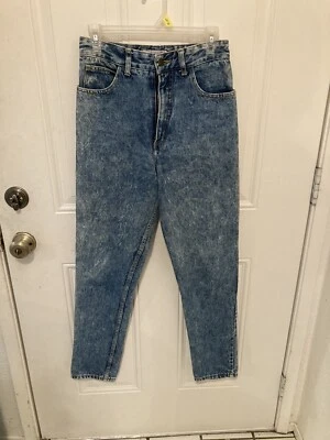 复古 80 年代 GUESS Georges Marciano 1050 酸洗高腰牛仔裤-女式 29 码 — 第 1/4 张图片