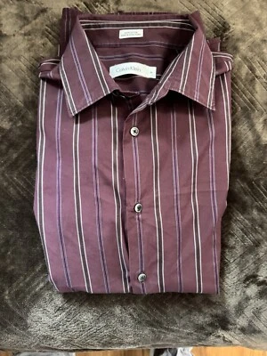 Camisa de vestir para hombre Calvin Klein talla M borgoña Foto 1 de 4