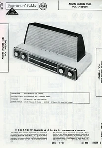 Vintage Sam's Photofact/Schematic Folder Arvin Model #1586 SFF38 - Bild 1 von 1