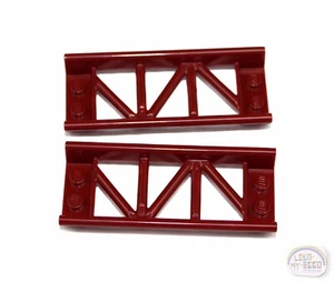 LEGO - 2 x pista de montaña rusa - 8L, recto - rojo oscuro - 26022 - nuevo - Imagen 1 de 3