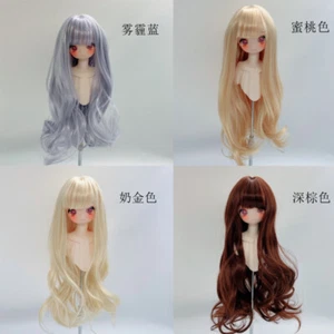 Peluca para muñeca 1/4 1/3 1/6 BJD alta temperatura rubia ondulada pelo largo suave seda - Imagen 1 de 22