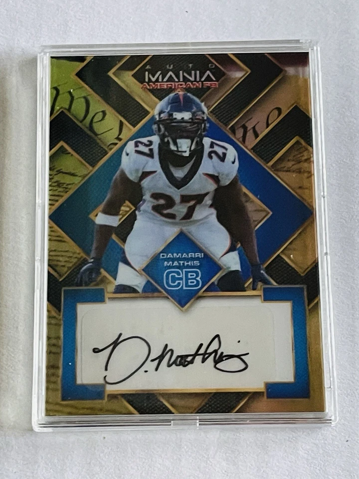 Damarri Mathis 2022 Wild Card Auto Mania Autograph 4/15  #AMA-SQ24 - Image 1 of 4