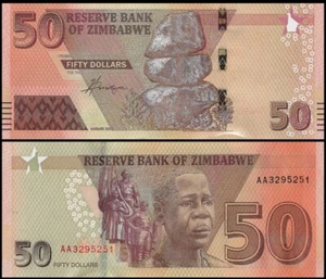 Zimbabwe 50 Dollars 2021 - Pick- 105 UNC - Picture 1 of 1