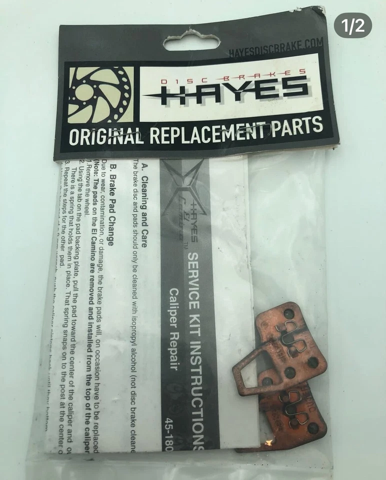 Kit de pastillas de repuesto de freno de disco Hayes El Camino 98-17704 nuevas piezas originales OEM Foto 1 de 1