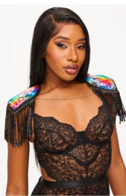 Capa de lentejuelas arco iris Ann Summers talla única Foto 1 de 4