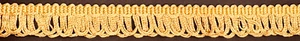 1" Gold Loop Braid Fringe Fabric Trim 11 Yards Trimming Holiday Trim - Picture 1 of 1