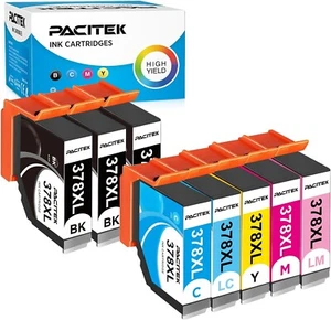 8 Packs 378 378XL Compatible for Epson 378 Ink Cartridges for Epson XP 8700 - Picture 1 of 8