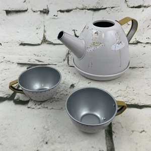 Pottery Barn Metal Tea Set Pot Cups Ballerina Missing Lid Replacement Pieces - Picture 1 of 8